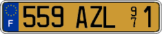 French license plate, FNI