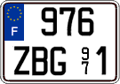 French license plate, FNI