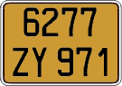 French license plate, FNI