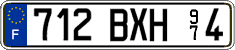 French license plate, FNI