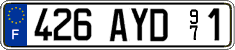 French license plate, FNI