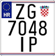 License plate of Croatia, Motorcycles