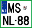 License plate of Slovenia, Motorcycles
