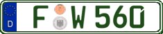 German license plate, Regular plates