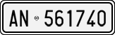 License plate of Italy, Cars (1927 year series)