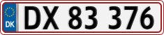 License plate of Denmark, Regular plates