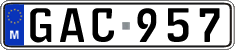 License plate of Malta, Regular plates (ABC 123)