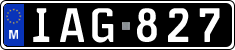 License plate of Malta, Oldtimers (ABC 123)