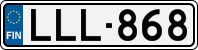 License plate of Finland, Cars