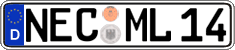 German license plate, Regular plates
