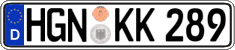 German license plate, Regular plates