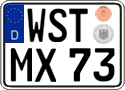German license plate, Regular plates