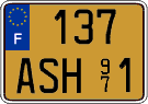 French license plate, FNI