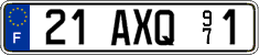 French license plate, FNI