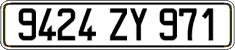 French license plate, FNI