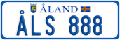 License plate of Åland, Cars (ÅLA 1234)