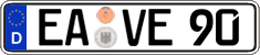 German license plate, Regular plates