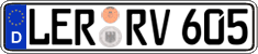 German license plate, Regular plates