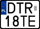 License plates of Poland, Special vehicles and motorcycles