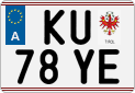 License plate of Austria, Regular plates