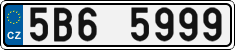 License plate of the Czech Republic, Cars (2001)