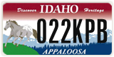 Idaho, Specialty plates