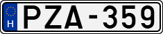 license plates of Hungary, Cars (1990)