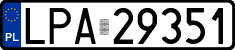 License plates of Poland, Regular car plates