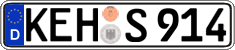 German license plate, Regular plates
