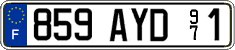 French license plate, FNI