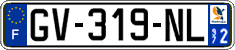 French license plate, SIV (ordinary)