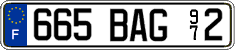 French license plate, FNI
