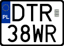 License plates of Poland, Special vehicles and motorcycles