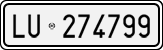 License plate of Italy, Cars (1927 year series)