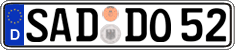 German license plate, Regular plates