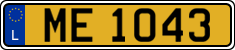 License plate of Luxembourg, 2003 year system