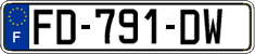 French license plate, SIV (ordinary)