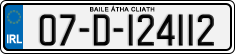 License plate of Ireland, Regular plates