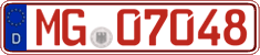 German license plate, Red license plates