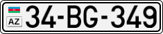 License plate of Azerbaijan, Cars