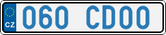 License plate of the Czech Republic, Diplomatic