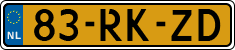 License plate of the Netherlands, Cars
