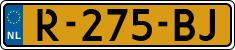 License plate of the Netherlands, Cars