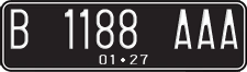License plate of Indonesia, Regular plates