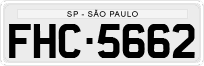 License plate of Brazil, Private owners (1990)