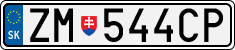 License plate of Slovakia, Cars
