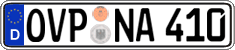 German license plate, Regular plates