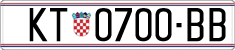 License plate of Croatia, Regular plates