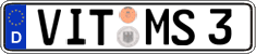 German license plate, Regular plates