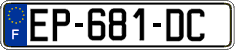 French license plate, SIV (ordinary)